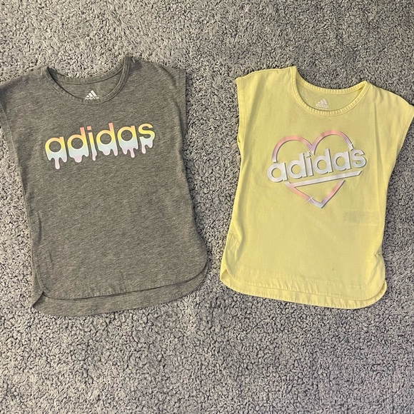 adidas Other - GIRLS SIZE 5 ADIDAS T SHIRT SET, YELLOW, GRAY